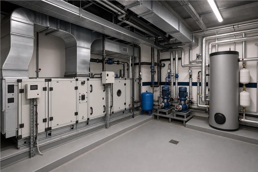Sala técnica de climatización, ventilación y agua caliente sanitaria